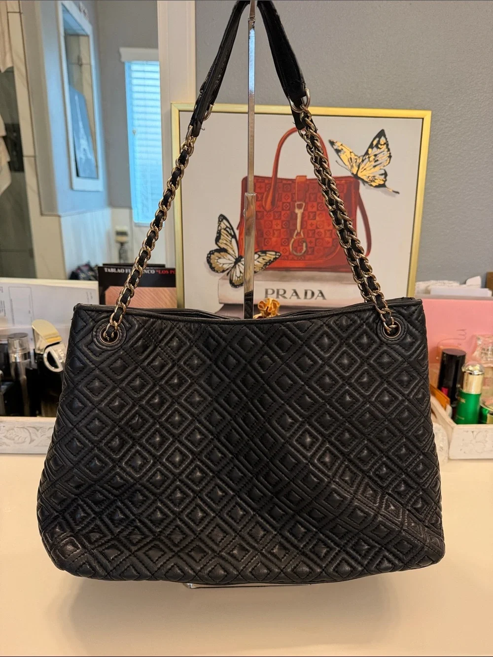 Tory Burch Black Quilted Chain-Handle Shoulder Bag - Picture 4 of 17